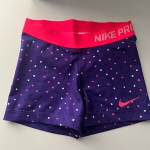 Nike Pro Purple and Pink Shorts Size Small